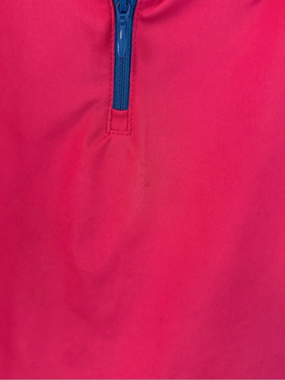 Masters Bright Pink Girls Sleeveless Polo with Blue Zip